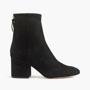 New JCREW Black Sadie ankle boots in suede